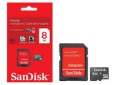 Cartão Micro SD 8GB SanDisk Com Adaptador FRETE GRÁTIS